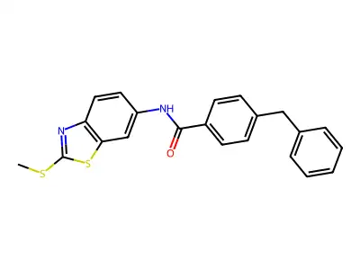 4-benzyl-N-(2-(methylthio)benzo[d]thiazol-6-yl)benzamide structure