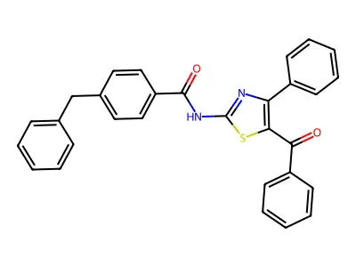 N-(5-benzoyl-4-phenyl-1,3-thiazol-2-yl)-4-benzylbenzamide structure