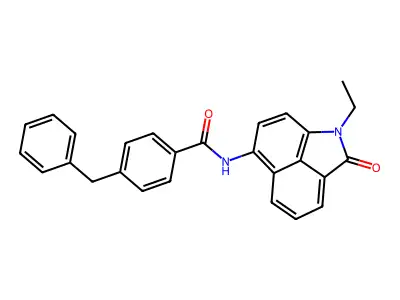 4-benzyl-N-(1-ethyl-2-oxo-1,2-dihydrobenzo[cd]indol-6-yl)benzamide structure