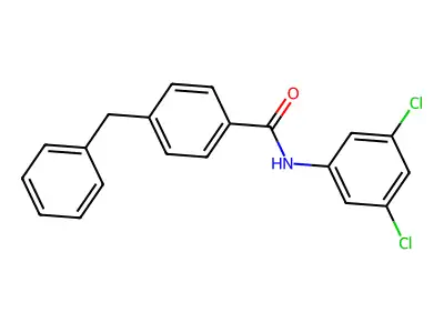 4-benzyl-N-(3,5-dichlorophenyl)benzamide structure