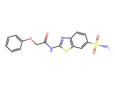 2-phenoxy-N-(6-sulfamoyl-1,3-benzothiazol-2-yl)acetamide structure
