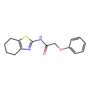 2-phenoxy-N-(4,5,6,7-tetrahydro-1,3-benzothiazol-2-yl)acetamide structure