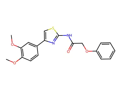 N-[4-(3,4-dimethoxyphenyl)-1,3-thiazol-2-yl]-2-phenoxyacetamide structure