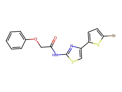 N-(4-(5-bromothiophen-2-yl)thiazol-2-yl)-2-phenoxyacetamide structure