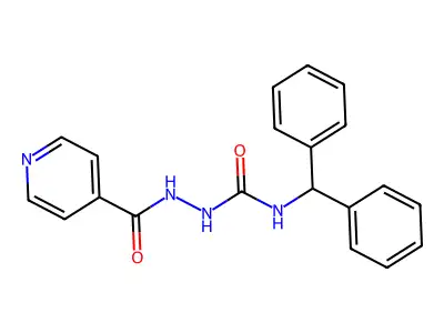 N-benzhydryl-2-isonicotinoylhydrazinecarboxamide structure
