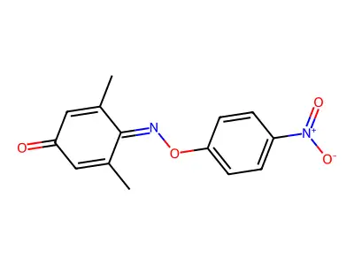 3,5-Dimethyl-4-((4-nitrophenoxy)imino)cyclohexa-2,5-dienone structure