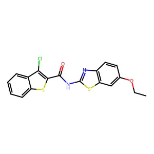 3-chloro-N-(6-ethoxy-1,3-benzothiazol-2-yl)-1-benzothiophene-2-carboxamide structure