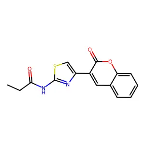 N-(4-(2-oxo-2H-chromen-3-yl)thiazol-2-yl)propionamide structure