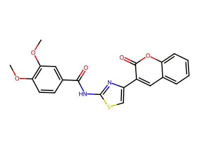 3,4-dimethoxy-N-(4-(2-oxo-2H-chromen-3-yl)thiazol-2-yl)benzamide structure