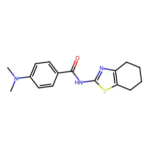 4-(dimethylamino)-N-(4,5,6,7-tetrahydro-1,3-benzothiazol-2-yl)benzamide structure