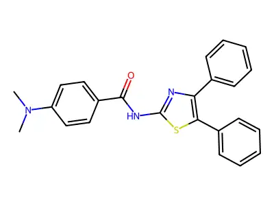 4-(dimethylamino)-N-(4,5-diphenyl-1,3-thiazol-2-yl)benzamide structure