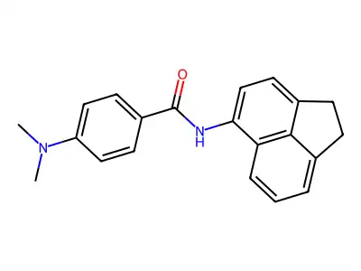 N-(1,2-dihydroacenaphthylen-5-yl)-4-(dimethylamino)benzamide structure