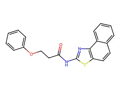 N-(naphtho[1,2-d]thiazol-2-yl)-3-phenoxypropanamide structure