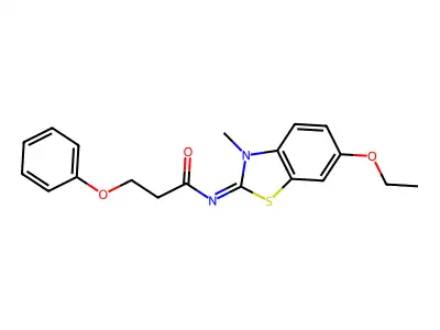 (E)-N-(6-ethoxy-3-methylbenzo[d]thiazol-2(3H)-ylidene)-3-phenoxypropanamide structure