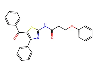 N-(5-benzoyl-4-phenyl-1,3-thiazol-2-yl)-3-phenoxypropanamide structure