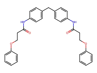 3-phenoxy-N-[4-[[4-(3-phenoxypropanoylamino)phenyl]methyl]phenyl]propanamide structure