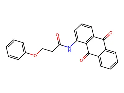 N-(9,10-dioxo-9,10-dihydroanthracen-1-yl)-3-phenoxypropanamide structure