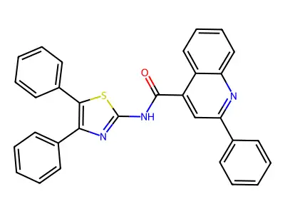 N-(4,5-diphenyl-1,3-thiazol-2-yl)-2-phenylquinoline-4-carboxamide structure