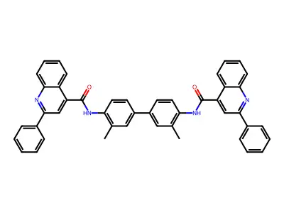 N,N'-(3,3'-dimethyl-[1,1'-biphenyl]-4,4'-diyl)bis(2-phenylquinoline-4-carboxamide) structure