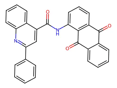 N-(9,10-dioxo-9,10-dihydroanthracen-1-yl)-2-phenylquinoline-4-carboxamide structure