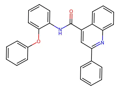 N-(2-phenoxyphenyl)-2-phenylquinoline-4-carboxamide structure