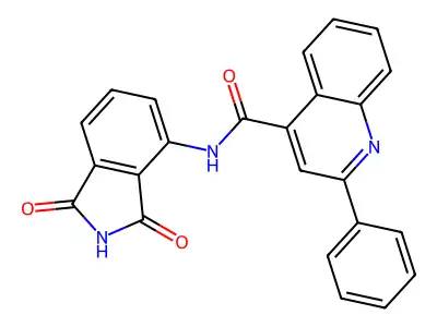 N-(1,3-dioxoisoindolin-4-yl)-2-phenylquinoline-4-carboxamide structure