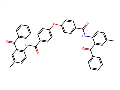 4,4'-oxybis(N-(2-benzoyl-4-methylphenyl)benzamide) structure