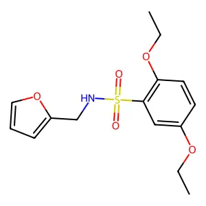 2,5-diethoxy-N-(furan-2-ylmethyl)benzenesulfonamide structure