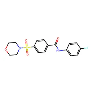 N-(4-Fluorophenyl)-4-(morpholine-4-sulfonyl)benzamide structure