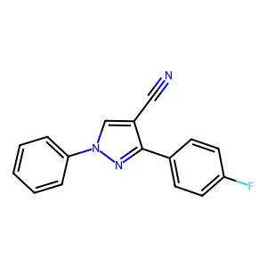 3-(4-Fluorophenyl)-1-phenyl-1H-pyrazole-4-carbonitrile structure