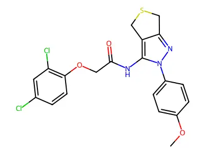 2-(2,4-dichlorophenoxy)-N-(2-(4-methoxyphenyl)-4,6-dihydro-2H-thieno[3,4-c]pyrazol-3-yl)acetamide structure