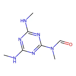 N-[4,6-bis(methylamino)-1,3,5-triazin-2-yl]-N-methylformamide structure