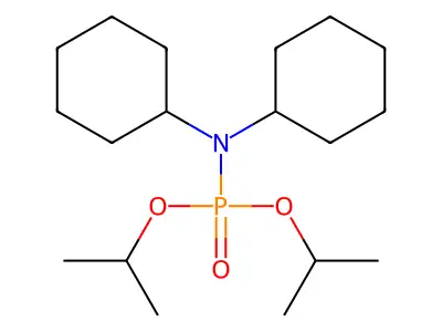 N-cyclohexyl-N-di(propan-2-yloxy)phosphorylcyclohexanamine structure