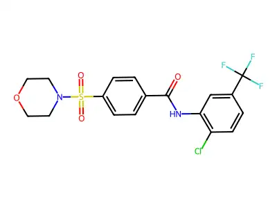 N-(2-chloro-5-(trifluoromethyl)phenyl)-4-(morpholinosulfonyl)benzamide structure