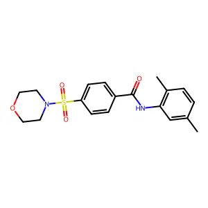N-(2,5-dimethylphenyl)-4-morpholin-4-ylsulfonylbenzamide structure