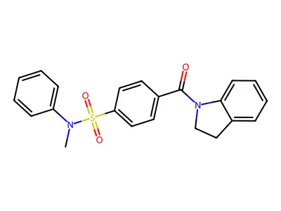 4-(indoline-1-carbonyl)-N-methyl-N-phenylbenzenesulfonamide structure