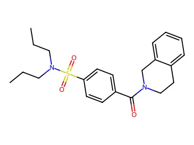 4-(3,4-dihydro-1H-isoquinoline-2-carbonyl)-N,N-dipropylbenzenesulfonamide structure