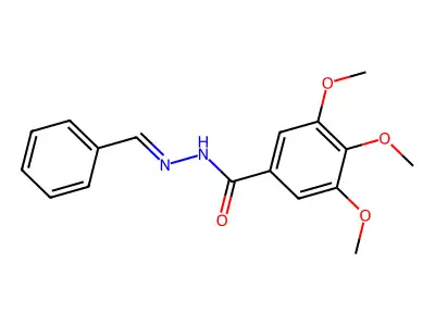 N-(benzylideneamino)-3,4,5-trimethoxybenzamide structure