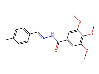 3,4,5-trimethoxy-N-[(4-methylphenyl)methylideneamino]benzamide structure