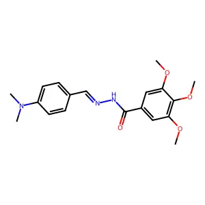 N-[(4-Dimethylaminophenyl)methylideneamino]-3,4,5-trimethoxy-benzamide structure