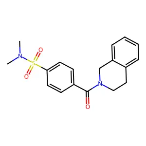 4-(3,4-dihydro-1H-isoquinoline-2-carbonyl)-N,N-dimethylbenzenesulfonamide structure