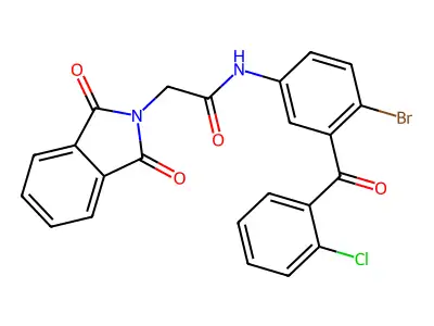 N-[4-bromo-3-(2-chlorobenzoyl)phenyl]-2-(1,3-dioxoisoindol-2-yl)acetamide structure