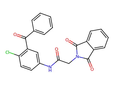 N-(3-benzoyl-4-chlorophenyl)-2-(1,3-dioxoisoindolin-2-yl)acetamide structure