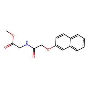 Methyl 2-(2-(2-naphthyloxy)acetylamino)acetate structure
