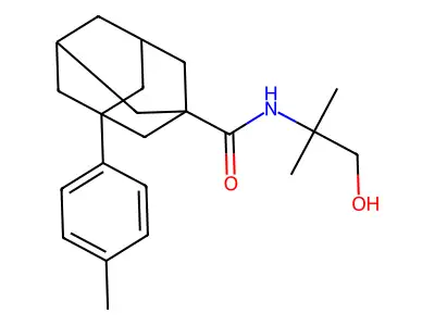 N-(2-hydroxy-1,1-dimethylethyl)-3-(4-methylphenyl)-1-adamantanecarboxamide structure