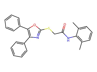N-(2,6-dimethylphenyl)-2-[(4,5-diphenyl-1,3-oxazol-2-yl)sulfanyl]acetamide structure