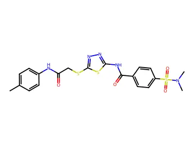4-(dimethylsulfamoyl)-N-[5-({[(4-methylphenyl)carbamoyl]methyl}sulfanyl)-1,3,4-thiadiazol-2-yl]benzamide structure