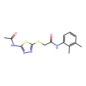 2-((5-acetamido-1,3,4-thiadiazol-2-yl)thio)-N-(2,3-dimethylphenyl)acetamide structure