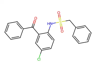 N-(2-benzoyl-4-chlorophenyl)-1-phenylmethanesulfonamide structure