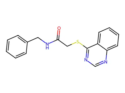 N-benzyl-2-quinazolin-4-ylthioacetamide structure